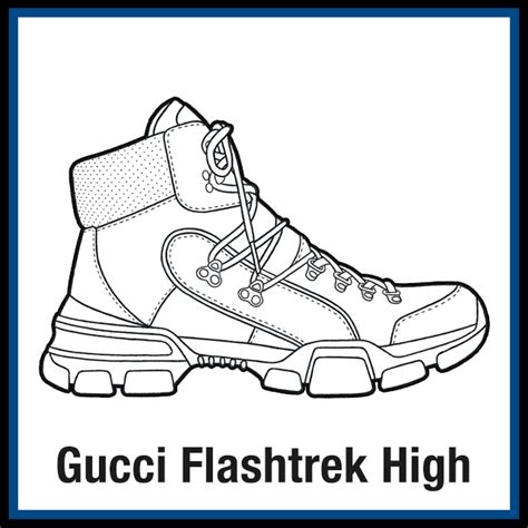 Gucci Flashtrek High Sneaker Coloring Pages 